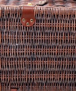 Alfresco 4 Person Picnic Basket Baskets Red Handle Outdoor Corporate Blanket Park