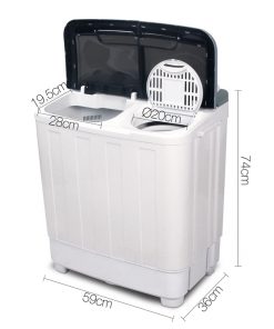 Devanti 5KG Mini Portable Washing Machine - White