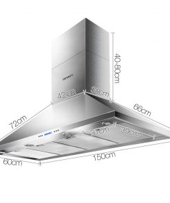 DEVANTI 1500mm Commercial BBQ Rangehood - Silver