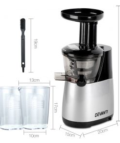Devanti Cold Press Food Processor Juicer - Silver