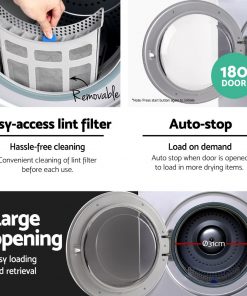 Devanti 6kg Tumble Dryer Silver