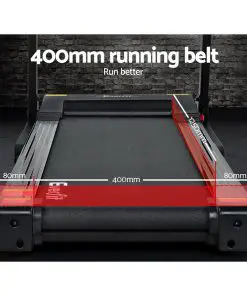 Everfit Electric Treadmill 40cm Running Home Gym Fitness Machine Black