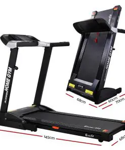 Everfit Electric Treadmill 40cm Running Home Gym Fitness Machine Black