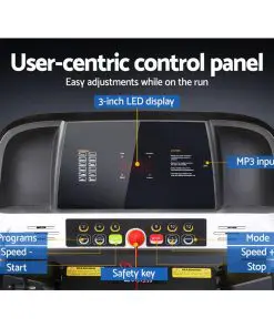 Everfit Electric Treadmill 40cm Running Home Gym Fitness Machine Black