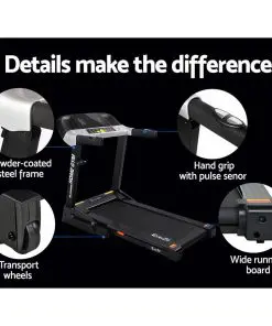 Everfit Electric Treadmill 40cm Running Home Gym Fitness Machine Black