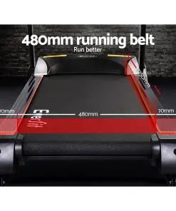 Everfit Electric Treadmill 48cm Incline Running Home Gym Fitness Machine Black