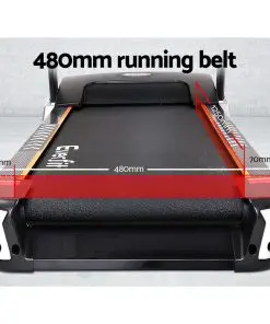 Everfit Electric Treadmill 48cm Incline Running Home Gym Fitness Machine Black