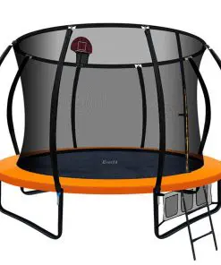 Everfit 10FT Trampoline With Basketball Hoop - Orange