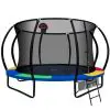 Everfit 12FT Trampoline With Basketball Hoop – Rainbow Everfit 12FT Trampoline With Basketball Hoop – Rainbow