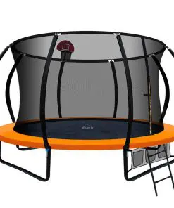 Everfit 12FT Trampoline With Basketball Hoop - Orange