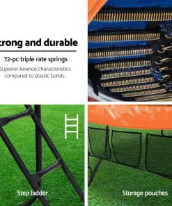 Everfit 12FT Trampoline With Basketball Hoop - Orange