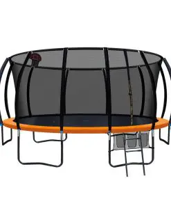 Everfit 16FT Trampoline With Basketball Hoop - Orange