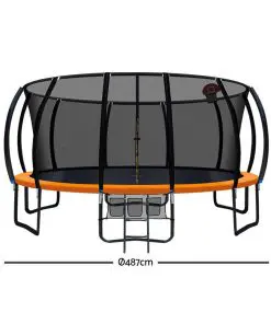 Everfit 16FT Trampoline With Basketball Hoop - Orange