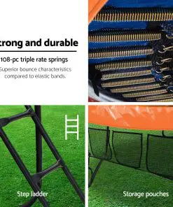 Everfit 16FT Trampoline With Basketball Hoop - Orange