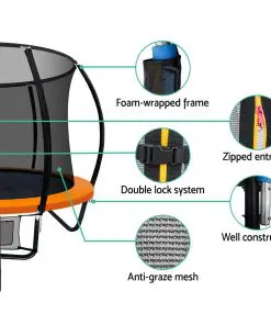 Everfit 8FT Trampoline - Orange