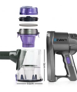 Devanti Corded Handheld Bagless Vacuum Cleaner - Purple and Silver