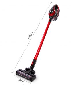 Devanti Cordless Stick Vacuum Cleaner - Black & Red