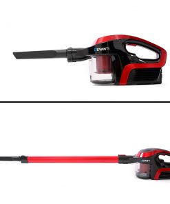 Devanti Cordless Stick Vacuum Cleaner - Black & Red