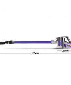 Devanti 150W Stick Handstick Handheld Cordless Vacuum Cleaner 2-Speed with Headlight Purple