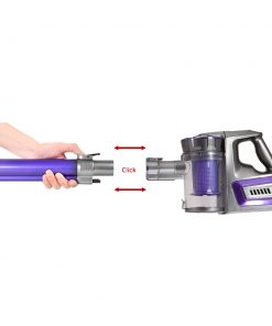 Devanti 150W Stick Handstick Handheld Cordless Vacuum Cleaner 2-Speed with Headlight Purple
