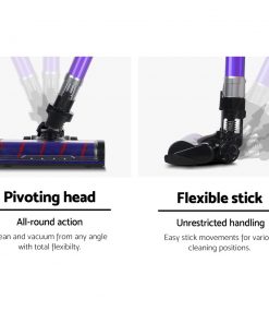 Devanti Cordless Handstick Vacuum Cleaner - Grey and Purple