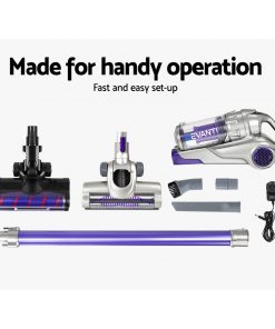 Devanti Cordless Handstick Vacuum Cleaner - Grey and Purple