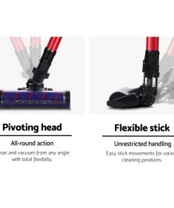 Devanti Cordless Handstick Vacuum Cleaner - Black and Red