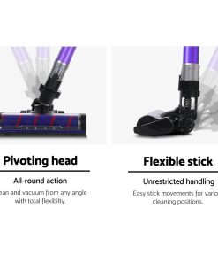 Devanti Cordless 150W Handstick Vacuum Cleaner - Purple and Grey