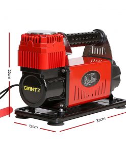 Giantz 12V Portable Air Compressor - Red
