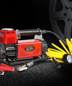 Giantz 12V Portable Air Compressor - Red