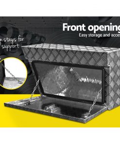 Giantz Pair of Under Tray Undertray Tool Box Aluminium Alloy Underbody Toolbox