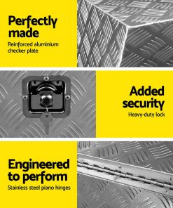 Giantz Pair of Under Tray Undertray Tool Box Aluminium Alloy Underbody Toolbox