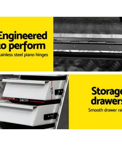 Giantz Aluminium Toolbox Generator Tool Box Drawers Truck Canopy Trailer Locks