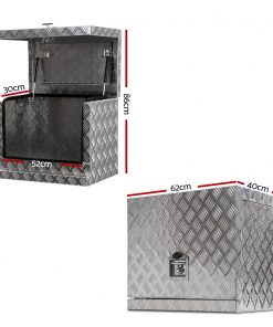Giantz 62x40x50cm Aluminium Tool box Ute Generator Toolbox Truck Trailer Canopy