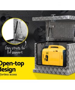 Giantz 62x40x50cm Aluminium Tool box Ute Generator Toolbox Truck Trailer Canopy