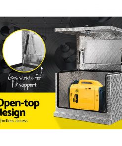 Giantz 75x50x55cm Aluminium Tool box Generator Toolbox Truck Ute Trailer Canopy