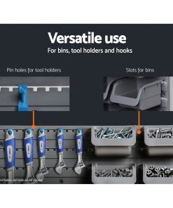 Giantz 96 Storage Bin Rack Wall-Mounted Tool Parts Garage Shelving Organiser