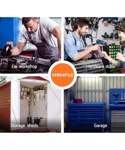 Giantz 96 Storage Bin Rack Wall-Mounted Tool Parts Garage Shelving Organiser