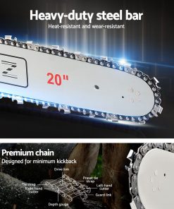 Giantz 58CC Commercial Petrol Chainsaw - Red & White