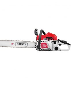 Giantz 62CC Commercial Petrol Chainsaw - Red & White