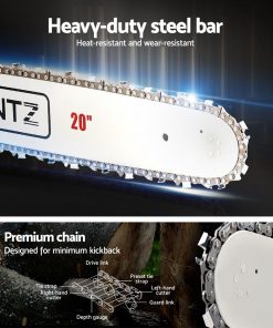 Giantz 62CC Commercial Petrol Chainsaw - Red & White