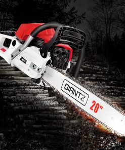 Giantz 62CC Commercial Petrol Chainsaw - Red & White