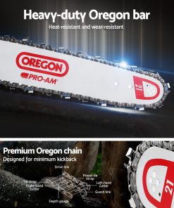 GIANTZ 62cc Commercial Petrol Chainsaw 20 Oregon Bar E-Start Chains Saw Tree