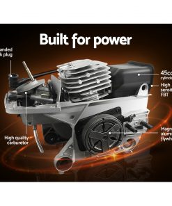 GIANTZ 45CC Petrol Commercial Chainsaw Chain Saw Bar E-Start Black