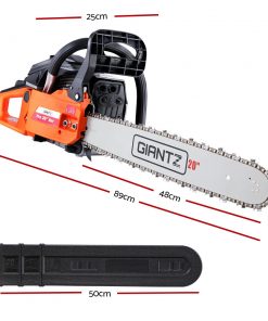 GIANTZ 52CC Petrol Commercial Chainsaw Chain Saw Bar E-Start Black