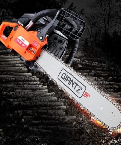 GIANTZ 52CC Petrol Commercial Chainsaw Chain Saw Bar E-Start Black