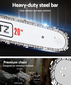 GIANTZ 52CC Petrol Commercial Chainsaw Chain Saw Bar E-Start Pruning