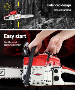 GIANTZ 52CC Petrol Commercial Chainsaw Chain Saw Bar E-Start Pruning