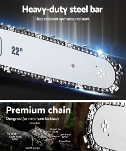 GIANTZ 75CC Petrol Commercial Chainsaw Chain Saw Bar E-Start Pruning