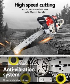 GIANTZ 75CC Petrol Commercial Chainsaw Chain Saw Bar E-Start Pruning